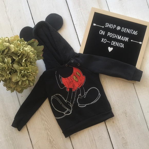 Disney Other - Kids Mickey Mouse Hooded Sweatshirt Size 18M